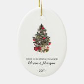 Betrokken eerste kerstboom traditioneel keramisch ornament (Achterkant)