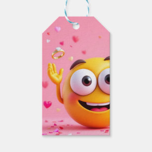 Betrokken Emoji Cadeaulabel