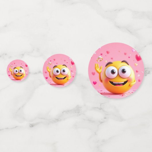 Betrokken Emoji Confetti (Achterkanten)