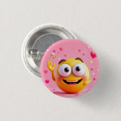 Betrokken Emoji Ronde Button 3,2 Cm (Voorkant /achterkant)
