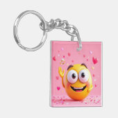 Betrokken Emoji Sleutelhanger (Voorkant Links)
