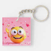 Betrokken Emoji Sleutelhanger (Achterkant)