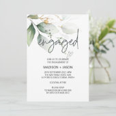 Betrokken Engagement Party Trouwen met groen Kaart (Staand voorkant)