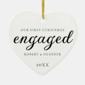 Betrokken gepersonaliseerd Verloving cadeau voor K Keramisch Ornament (Voorkant)
