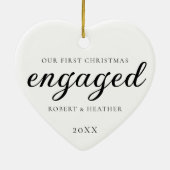 Betrokken gepersonaliseerd Verloving cadeau voor K Keramisch Ornament (Achterkant)