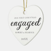 Betrokken gepersonaliseerd Verloving cadeau voor K Keramisch Ornament (Links)