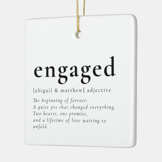 Betrokken kalligrafie Fotoherinnering Keramisch Ornament (Links)