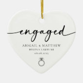 Betrokken kalligrafie Fotoherinnering Keramisch Ornament (Voorkant)