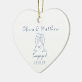 Betrokken kalligrafie Fotoherinnering Keramisch Ornament (Links)