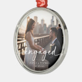 Betrokken kalligrafie Fotoherinnering Metalen Ornament (Links)