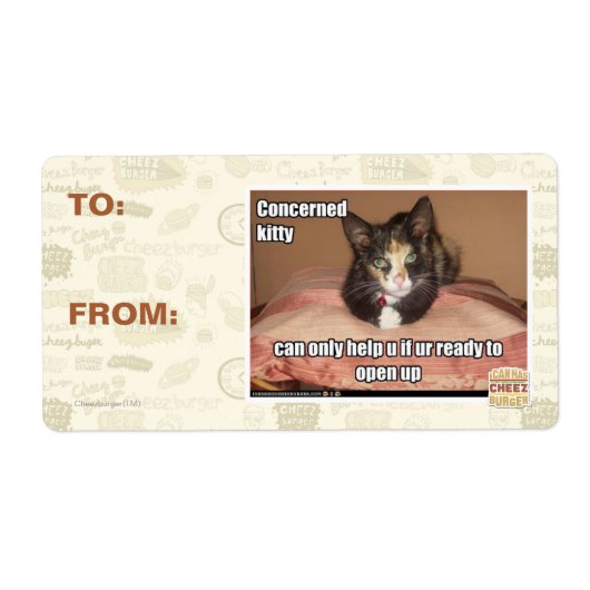 Betrokken Kat Etiket (Voorkant)