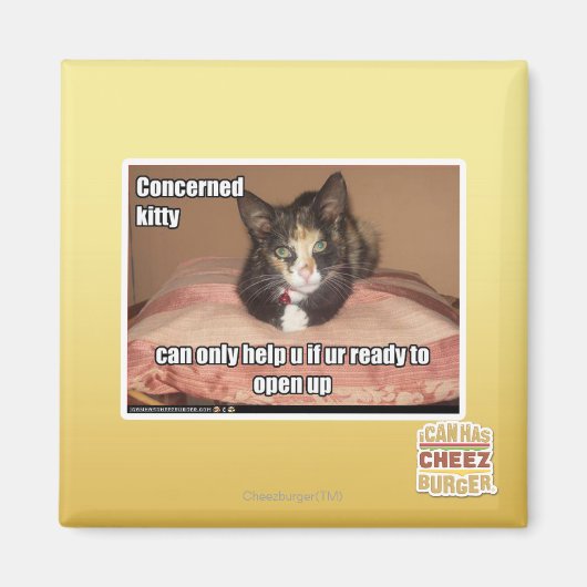 Betrokken Kat Magneet (Voorkant)