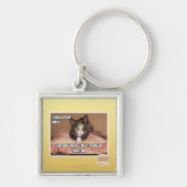 Betrokken Kat Sleutelhanger (Voorkant)