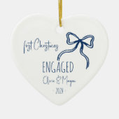 Betrokken Kerstmis unieke getekende hand Keramisch Ornament (Voorkant)