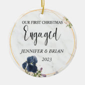 Betrokken kerstversiering Eerste Kerstmis Betrokke Keramisch Ornament (Voorkant)