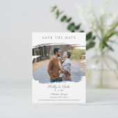 Betrokken koppel en gesimuleerde borstel voor het  briefkaart (Staand voorkant)