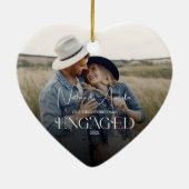 Betrokken koppel Moderne foto Keramisch Ornament (Achterkant)