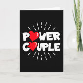 Betrokken Macht Paar Schattige Bruiloft Jubileum Kaart (Voorkant)