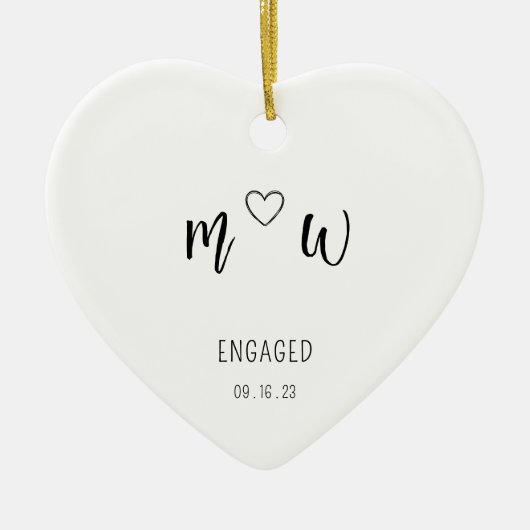 Betrokken minimalist keramisch ornament (Voorkant)