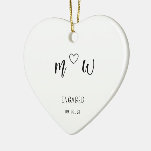 Betrokken minimalist keramisch ornament (Links)