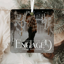 Betrokken minimalistische leuke typografie foto metalen ornament