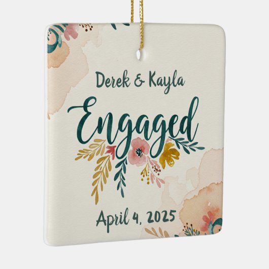 Betrokken ornament met gepersonaliseerde foto (Rechts)