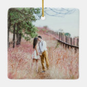 Betrokken ornament met gepersonaliseerde foto (Achterkant)