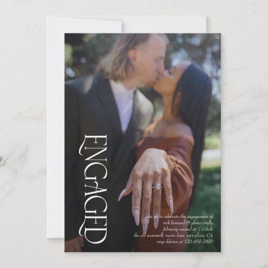 Betrokken Overlay Full Bleed Foto's Engagement Par Kaart (Voorkant)