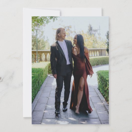 Betrokken Overlay Full Bleed Foto's Engagement Par Kaart (Achterkant)