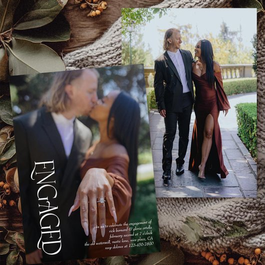 Betrokken Overlay Full Bleed Foto's Engagement Par Kaart