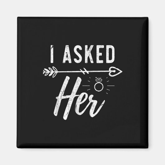 Betrokken paar bruiloft Verloving Gift Uni-volwass Magneet (Voorkant)