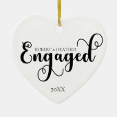 Betrokken personaliseren Verloving cadeau voor Ker Keramisch Ornament (Voorkant)