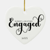 Betrokken personaliseren Verloving cadeau voor Ker Keramisch Ornament (Achterkant)