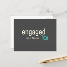 Betrokken ringen koppels vrijgezellenfeest of brui feestdagenkaart