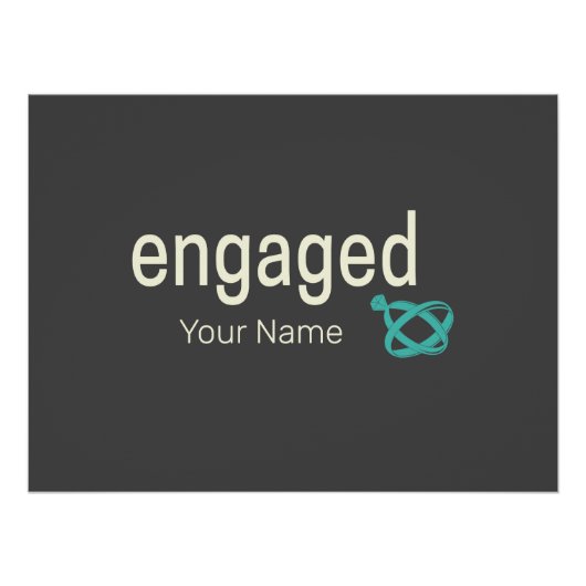 Betrokken ringen koppels vrijgezellenfeest of brui perfect poster (Voorkant)