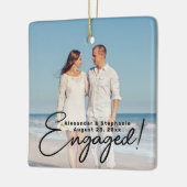 Betrokken script Verloving foto dubbelzijdig Keramisch Ornament (Links)