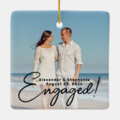 Betrokken script Verloving foto dubbelzijdig Keramisch Ornament (Achterkant)