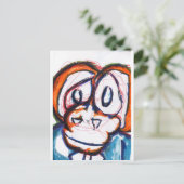 Betrokken Simian Briefkaart (Staand voorkant)