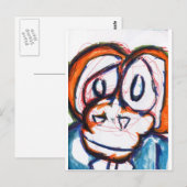 Betrokken Simian Briefkaart (Voorkant / Achterkant)