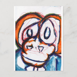 Betrokken Simian Briefkaart