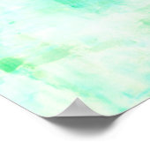 "Betrokken" Turquoise en groene Abstracte kunst Poster (Hoek)