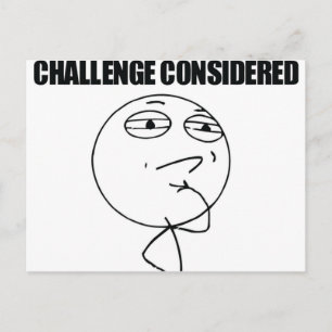 Betrokken uitdaging briefkaart