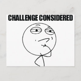 Betrokken uitdaging briefkaart