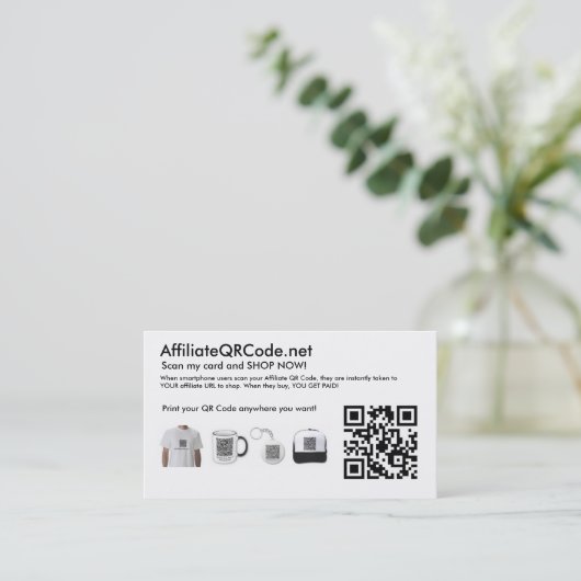 Betrokken Visitekaartjes voor QR-code (Staand voorkant)