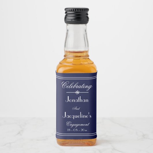 Betrokkenheid partij geeft de voorkeur aan Navy &  Likeurfles Etiket (Voorkant)