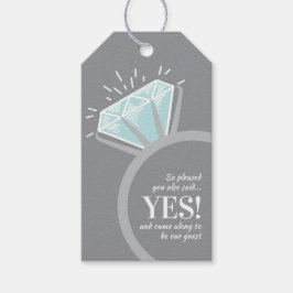 Betrokkenheid partij grafische ring dank u cadeaulabel