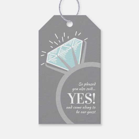 Betrokkenheid partij grafische ring dank u cadeaulabel (Voorkant)