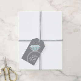 Betrokkenheid partij grafische ring dank u cadeaulabel