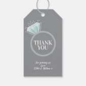 Betrokkenheid partij grafische ring dank u cadeaulabel (Achterkant)