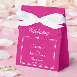 Betrokkenheid Party boho chic magenta script cool Bedankdoosjes